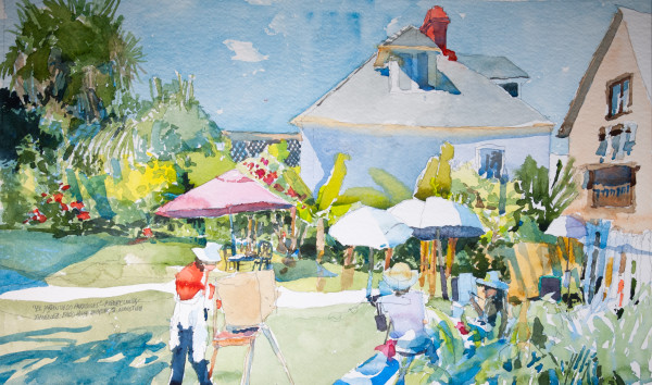 "el Jardín de los Parasoles" Ximénez-Fatio House Museum, St. Augustine, Florida by Robert H. Leedy