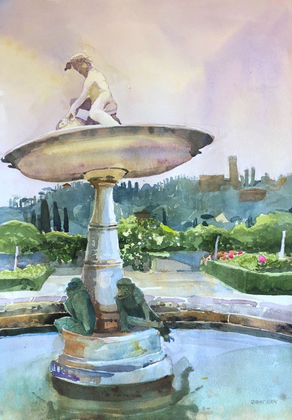 "Monkey Fountain, Boboli Gardens, Florence, Italy" by Robert H. Leedy