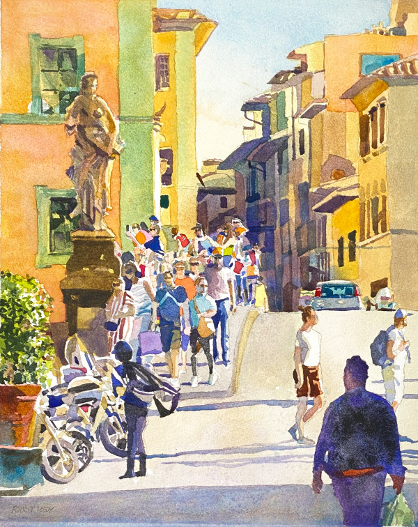 "Tourist Crossing, Florence, Italy" by Robert H. Leedy