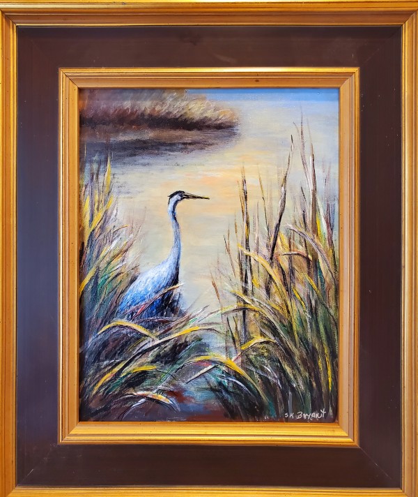 Blue Heron at Shem Creek II (SOLD) by Susan Bryant