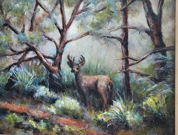 Deer in the Woods (S0LD) by Susan Bryant