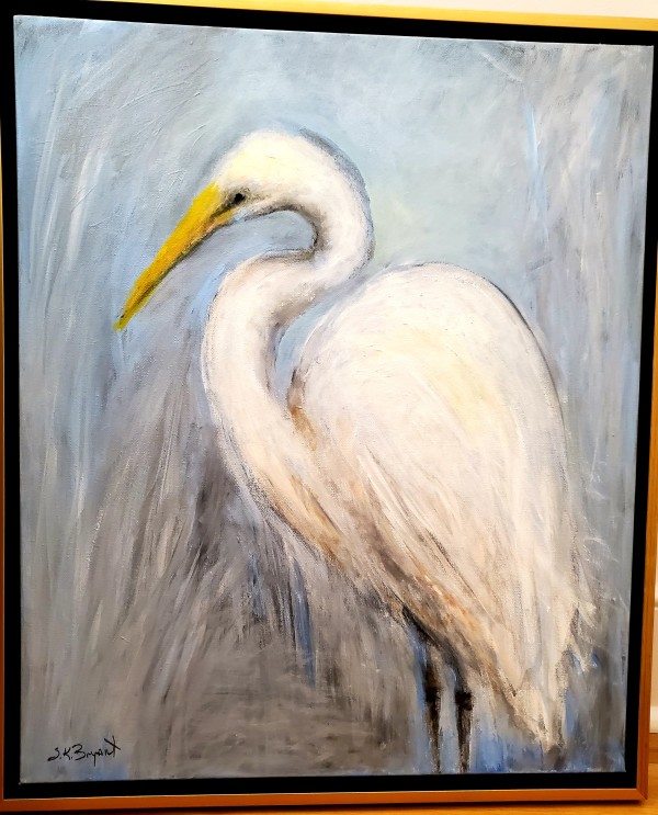 Egret in Blue by Susan Bryant