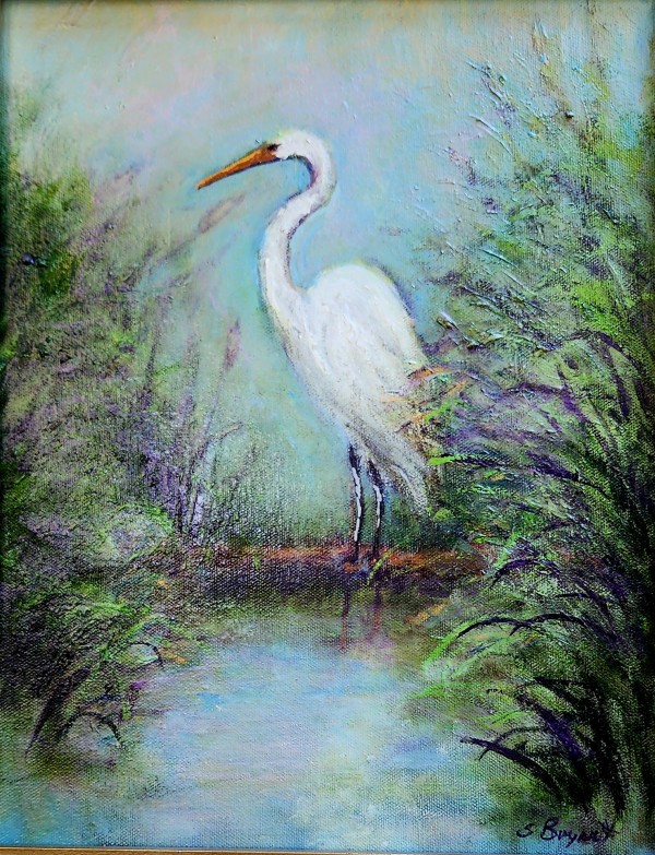 Egret in the Marsh by Susan Bryant
