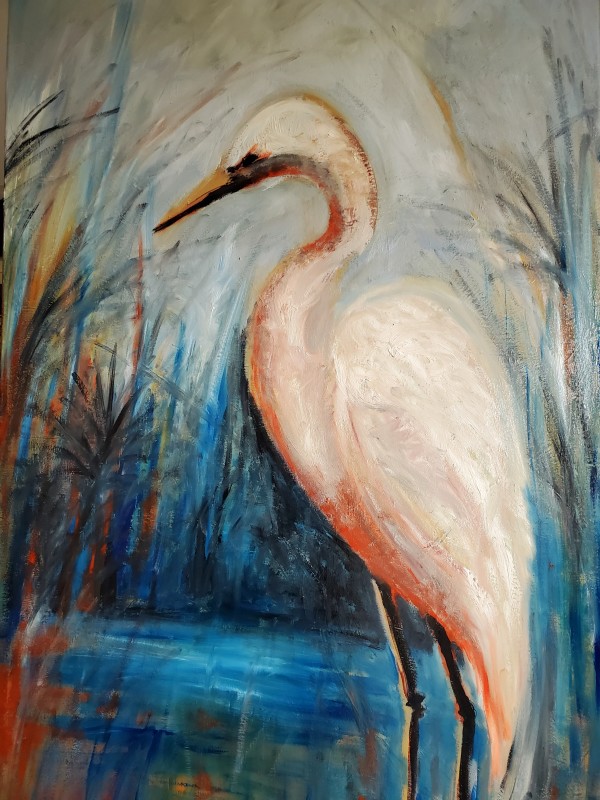 Egret Sighting II (sold) by Susan Bryant