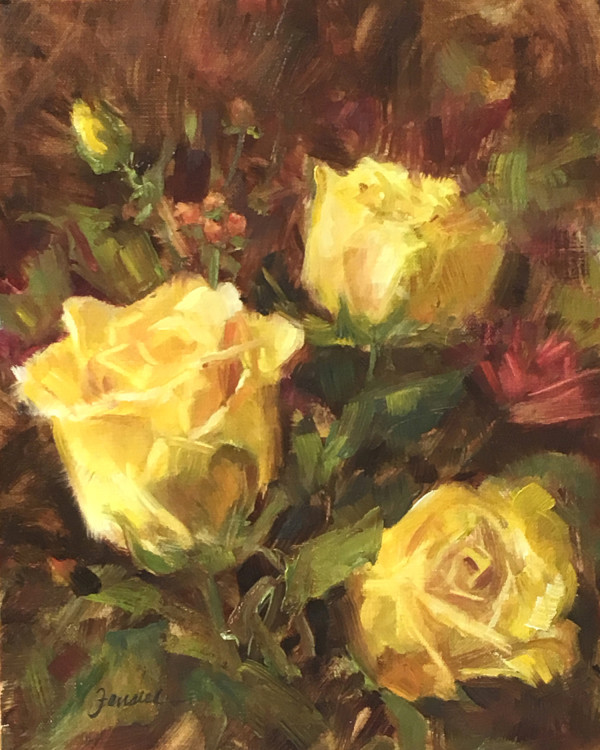Yellow Roses by Cynthia Feustel