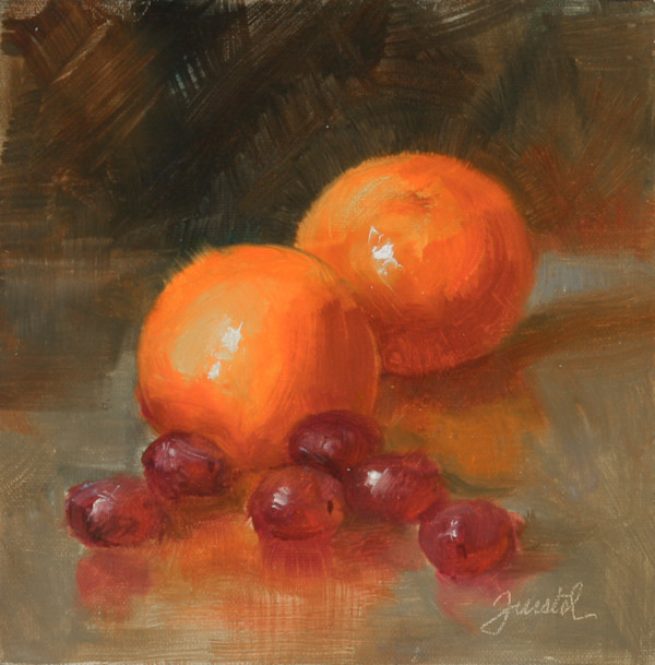 Oranges and Grapes by Cynthia Feustel
