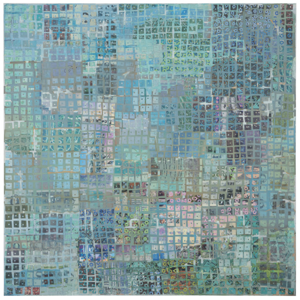 Blue Grid by Hollie Heller