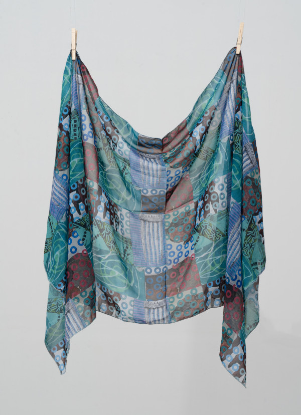 Scarf (Blue Green) by Hollie Heller