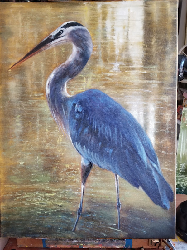 Framed print - Blue Heron by Donna Pate, Image 1.