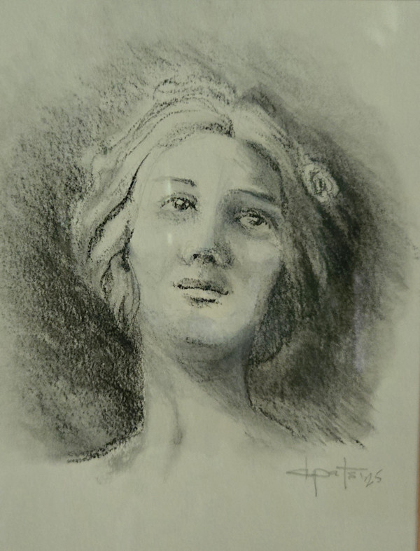 Vintage Sketch - Woman #1 by Donna Pate