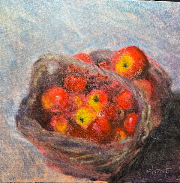 BASKET OF APPLES after Monet by Donna Pate