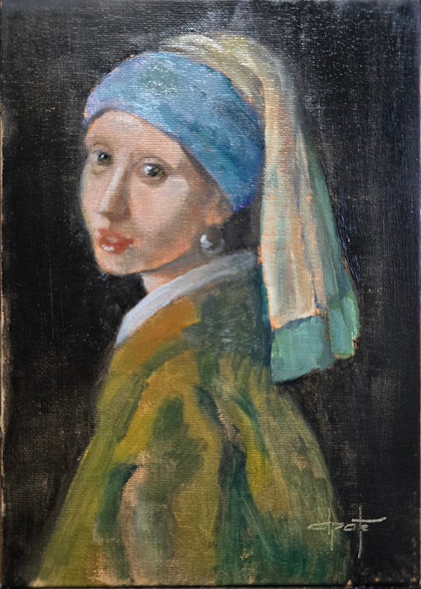 Girl with a Pearl Earring, after Vermeer by Donna Pate