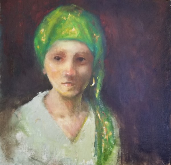 Girl in a Green Scarf