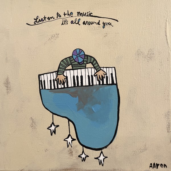 Listen To The Music (on cream) by Aaron Grayum