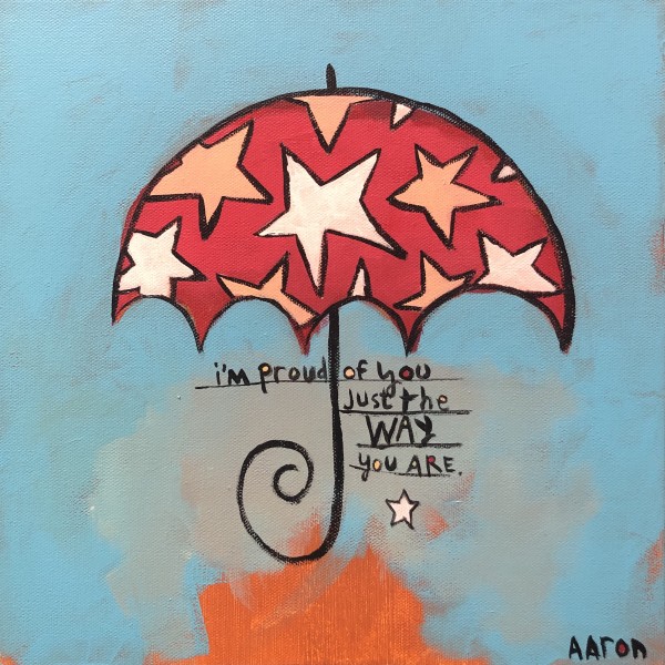 Starry Red Umbrella (Just The Way You Are) by Aaron Grayum
