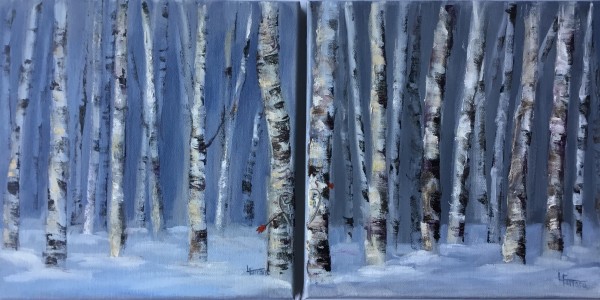 Birches for My Valentine by Lina Ferrara