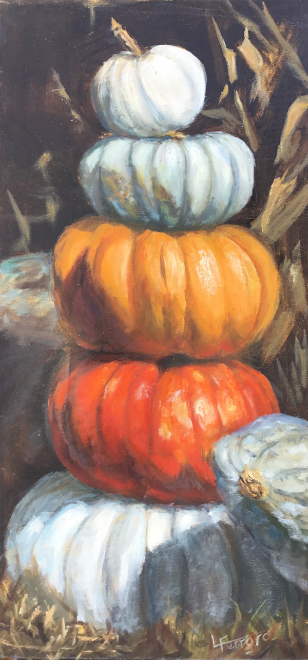 Stacked Pumpkins by Lina Ferrara