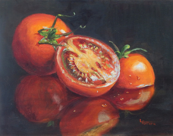 Sliced Tomatoes by Lina Ferrara