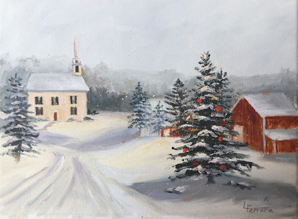 Winter Church by Lina Ferrara