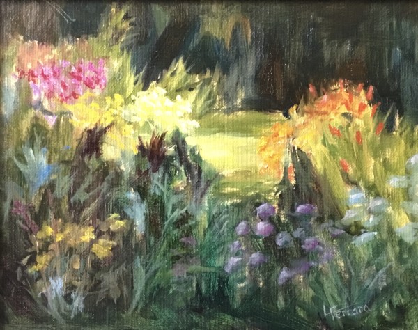 Morning Glow in the Garden by Lina Ferrara
