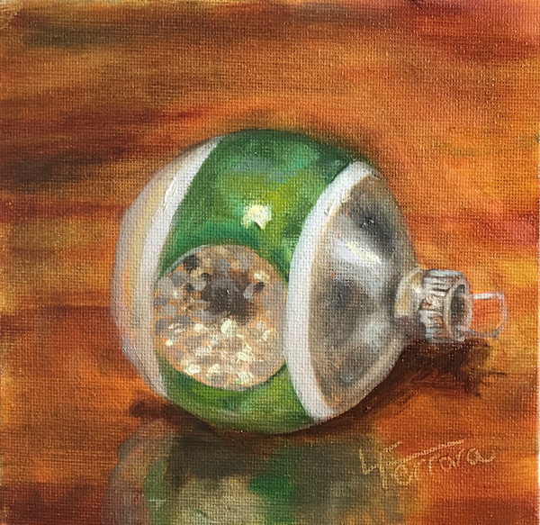 Vintage Emerald Sparkles by Lina Ferrara