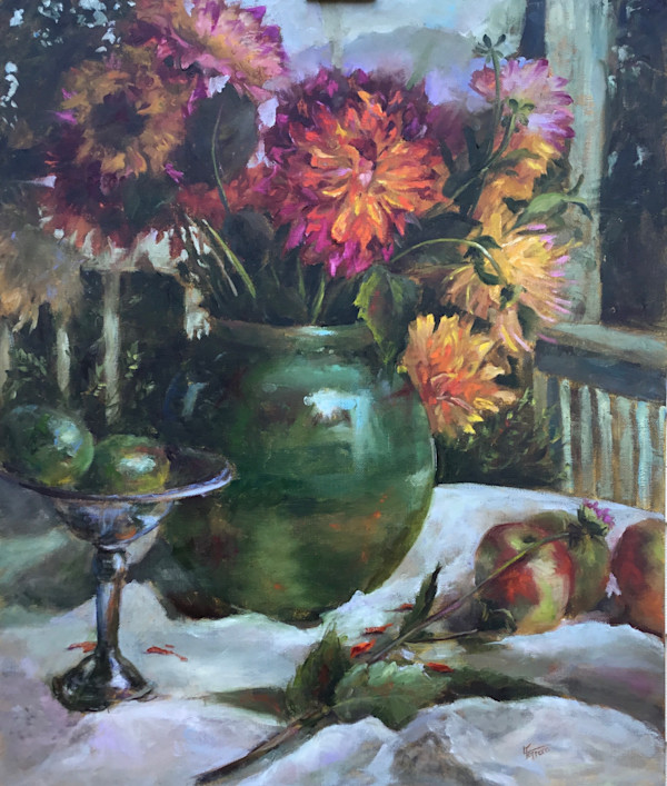 Summer Dahlias by Lina Ferrara