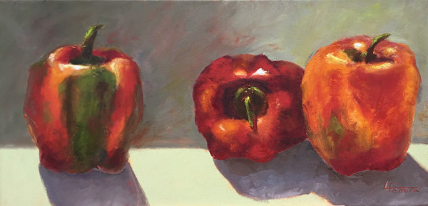 More Red Peppers by Lina Ferrara