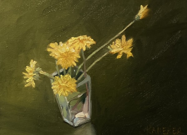 Dandelion 2 by Mary Kamerer Impressionist Painting
