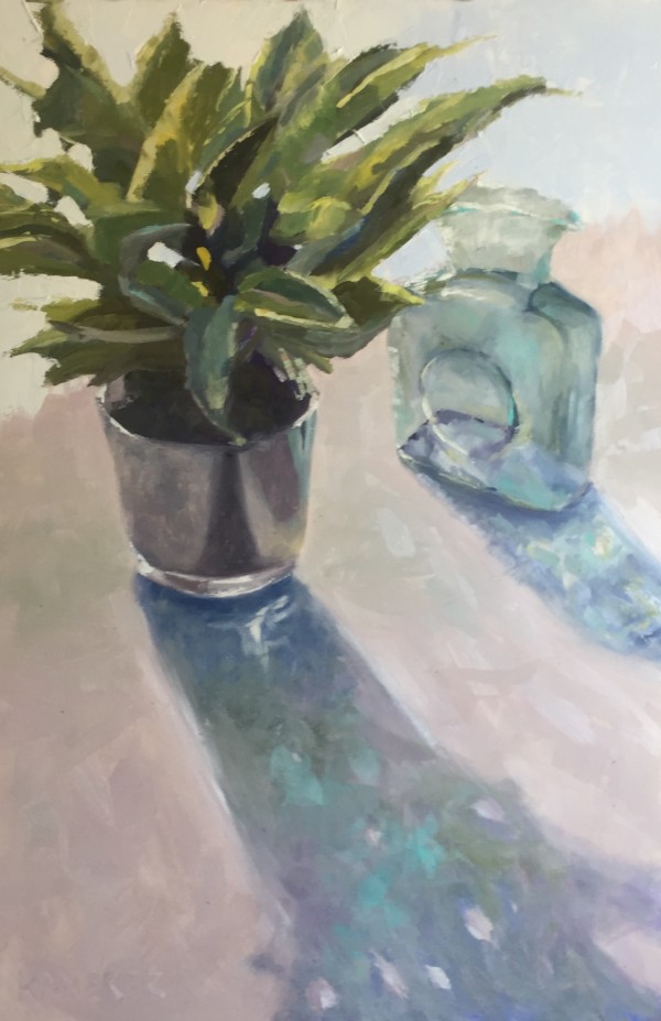 Water the Plant While I’m Away by Mary Kamerer Impressionist Painting