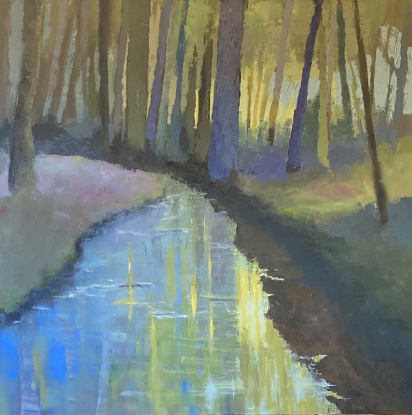 Reflected in the Riverbend by Mary Kamerer Impressionist Painting