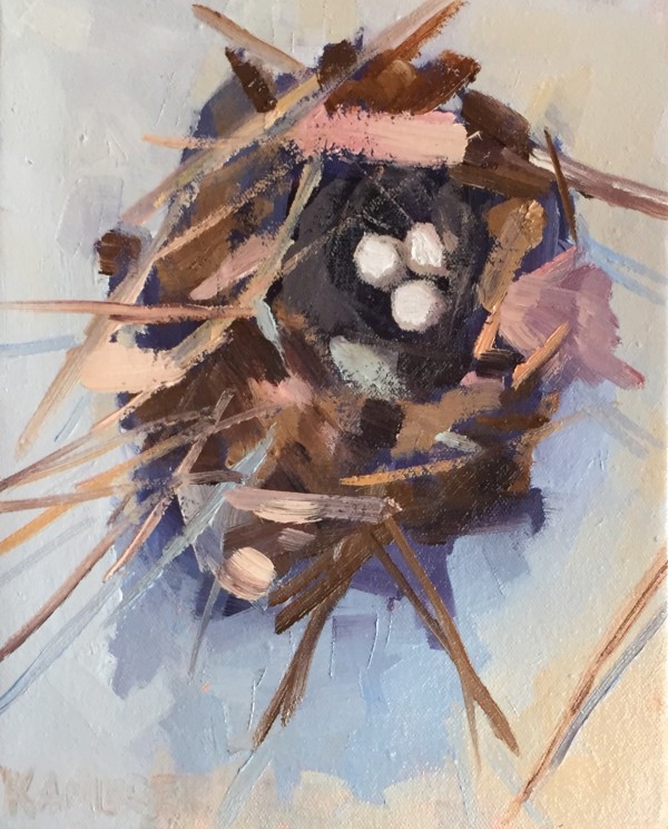 Little Nest 3 by Mary Kamerer Impressionist Painting