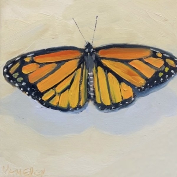 Orange and Black Butterfly 2 by Mary Kamerer Impressionist Painting