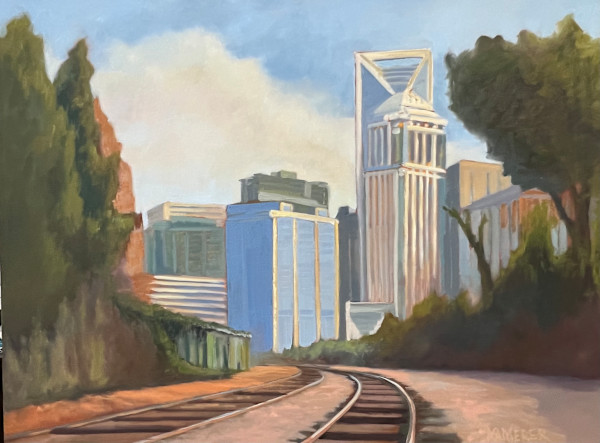 Tracks to the Queen City by Mary Kamerer Impressionist Painting