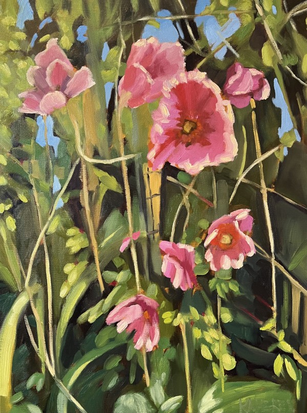 Pink Anemones by Mary Kamerer Impressionist Painting