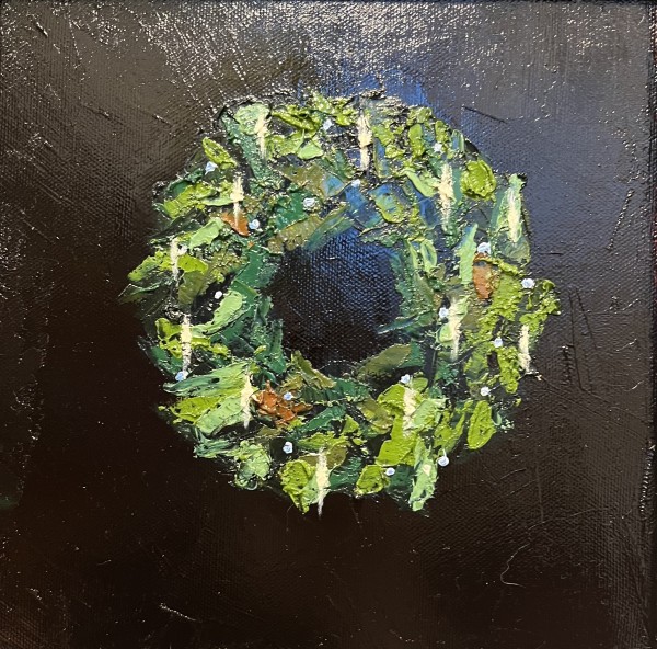 Wreath 1 by Mary Kamerer Impressionist Painting