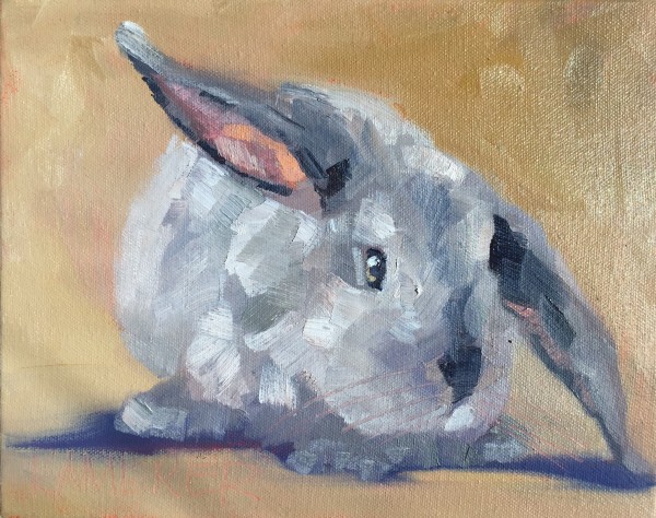 Gray Rabbit on Ochre