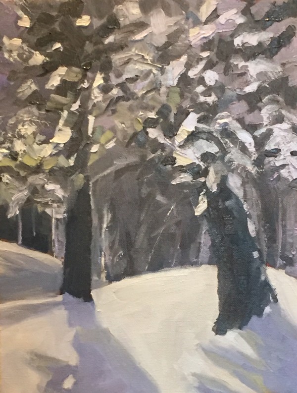 Winter Shadows 2 by Mary Kamerer Impressionist Painting