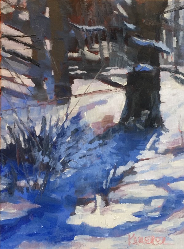 Winter Shadows 3 by Mary Kamerer Impressionist Painting