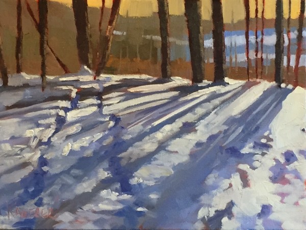 Winter Shadows 4 by Mary Kamerer Impressionist Painting
