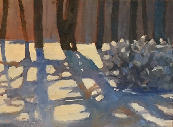 Winter Shadows 5 by Mary Kamerer Impressionist Painting