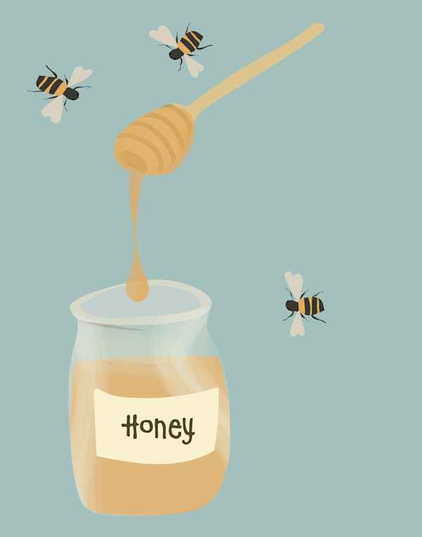 Honey with bees by Helen Bennett, Image 1.