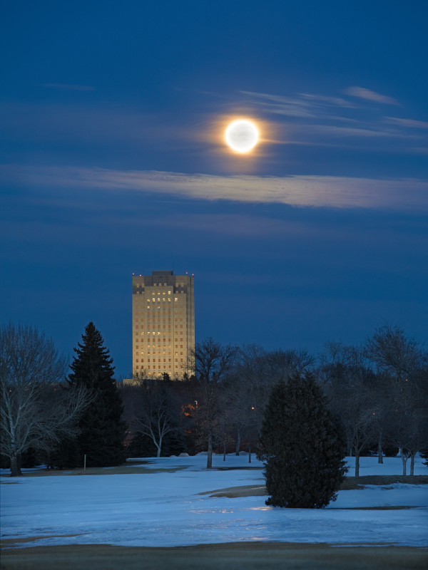 Moon Rise Over Capitol #1 of 10 by Kent Burkhardsmeier