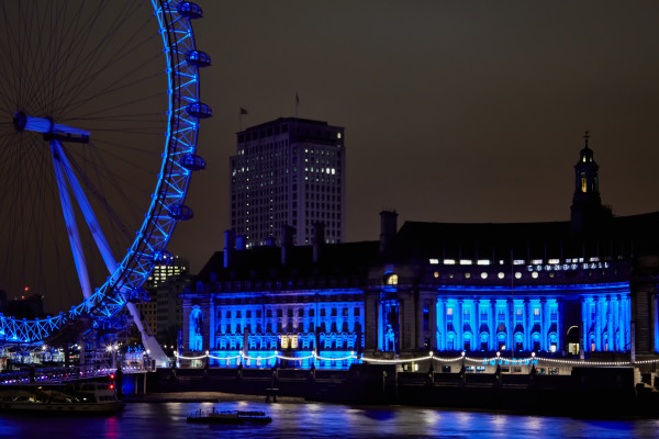 Blue London Eye #1 of 25 by Kent Burkhardsmeier