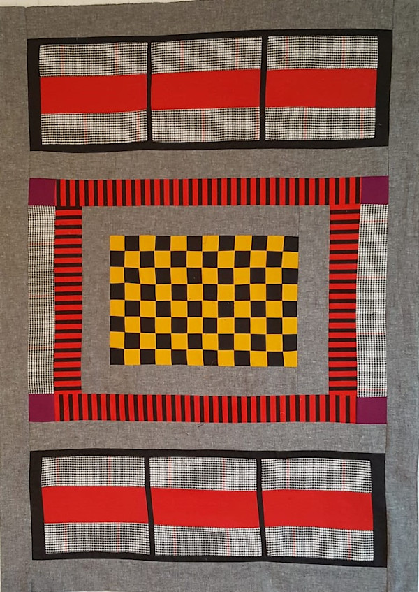 Fabric Collage Iimprov 10 by Jude Barton, Image 1.