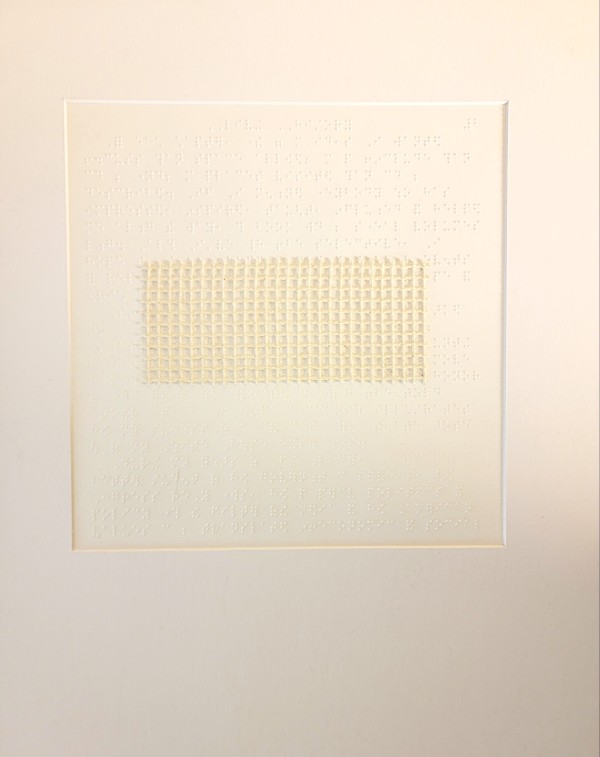 White Mesh on Braille by Jude Barton