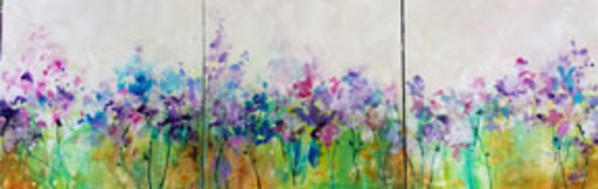 Light and Breezy Triptych by Sue Dion