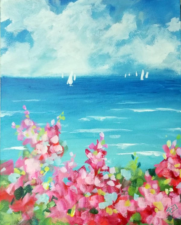 Beach Roses 1 by Sue Dion