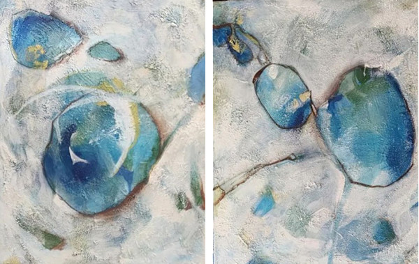 Sentient - Diptych by Sue Dion