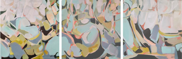 Stones Throw Triptych by Sue Dion