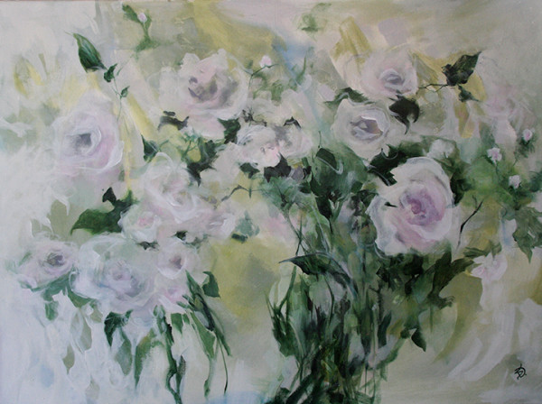 White Satin Roses